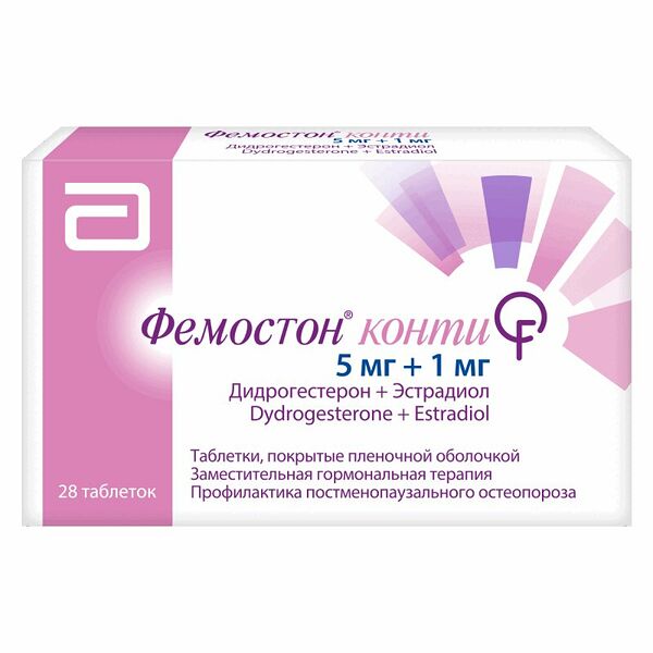 Фемостон конти таблетки 5 мг + 1 мг 28 шт
