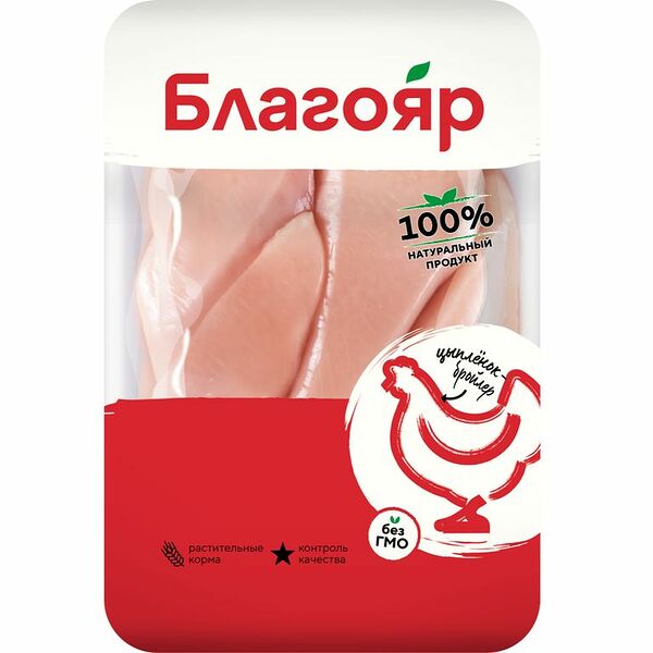 Филе грудки цыпленка-бройлера Благояр охлажденное вес