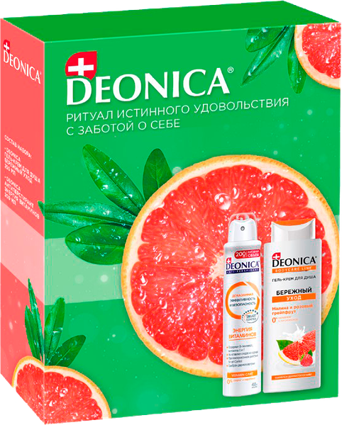 Подарочный набор Deonica Энергия витаминов Гель для душа и дезодорант