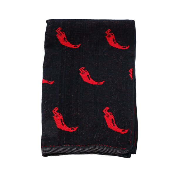 Полотенце махровое пестрот перцы 50х90 черный