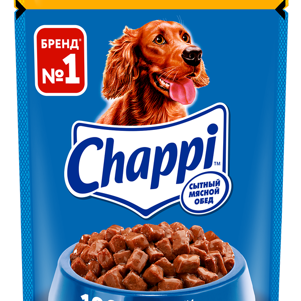 Влажный корм для собак Chappi Сытный мясной обед мясное изобилие 85 г