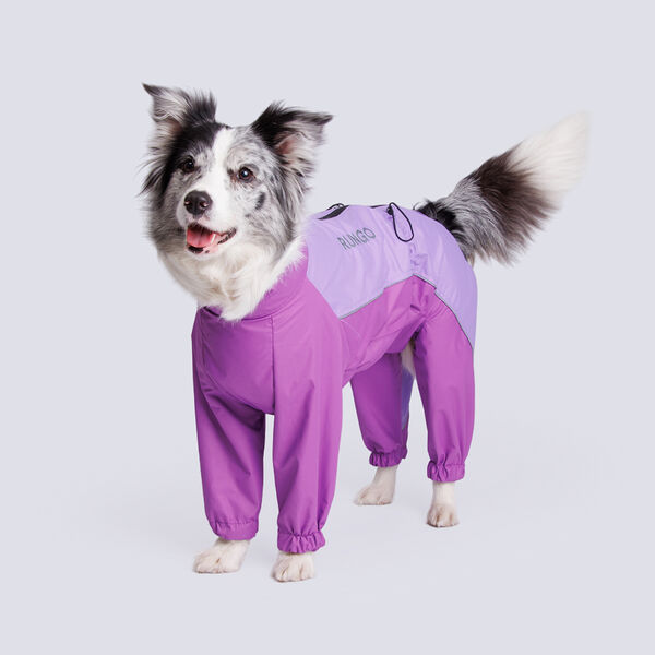 Дождевик для среднего пуделя, 45x73x44 см, лаванда (девочка)