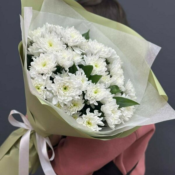 Букет из 5 хризантем 