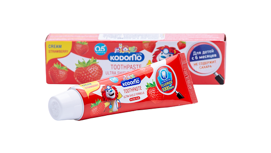 LION THAILAND Детская зубная паста с 6 месяцев Kodomo с ароматом клубники, 65 г