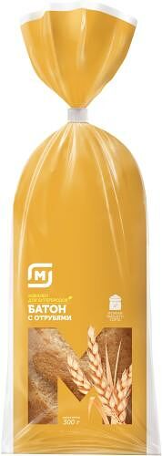 Батон Магнит пшеничный с отрубями 300г