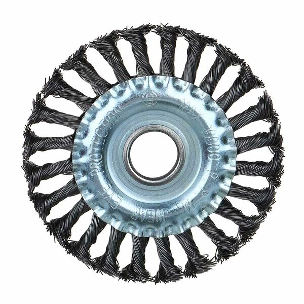 Щетка металлическая для УШМ РОКОТ, 125/22мм, крученая