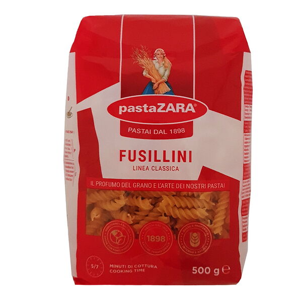 Макаронные изделия грА из твердых сортов пшеницы Pasta Zara fusillini 500г