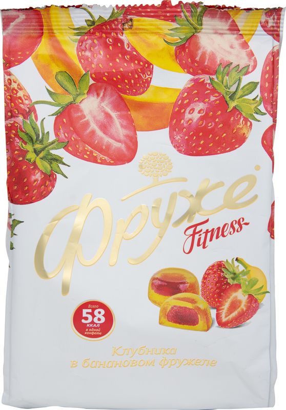 

Конфеты желейные Фруже Клубника в банановом фружеле 190 г
