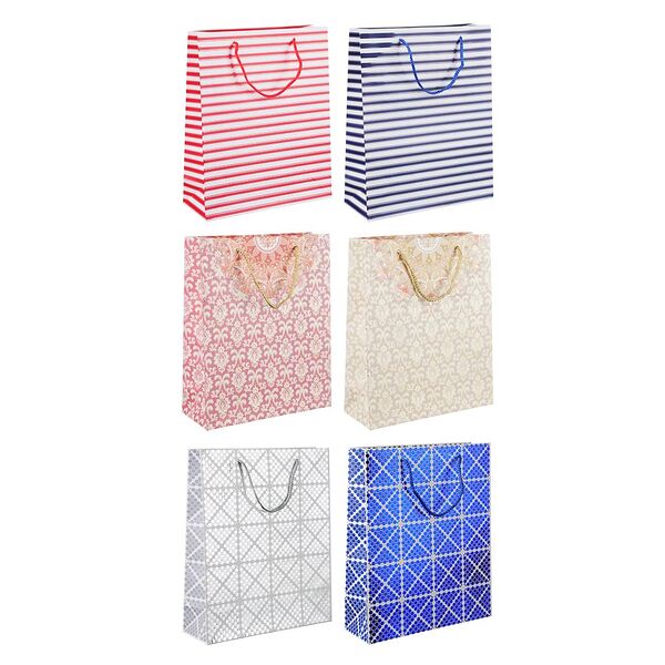 Пакет подарочный, высококачеств.бумага, 26х32х10см, 6 дизайнов