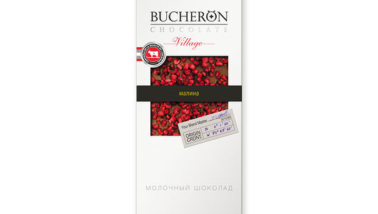 Шоколад молочный с кусочками малины ТМ Bucheron (Бачнор) 100 г