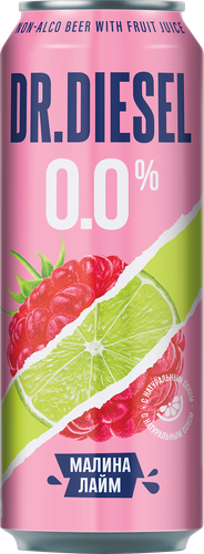 

Пивной напиток Dr.Diesel безалкогольный малина и лайм 430 мл