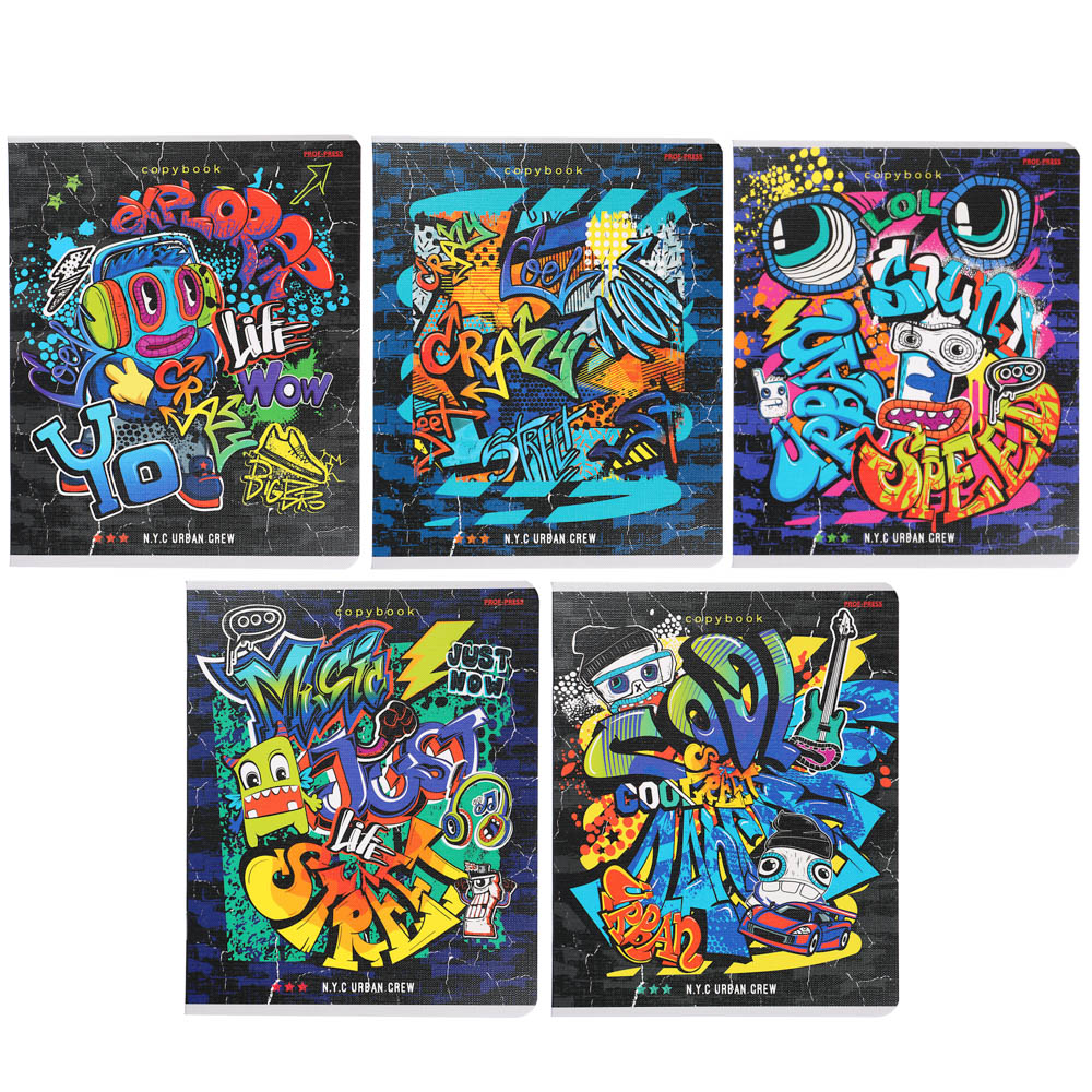 

Тетрадь Prof-Press Клевое Граффити-1 48 листов дизайн в ассортименте 1 шт.