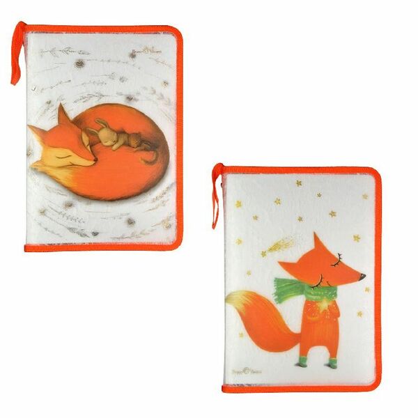 Папка на молнии Bruno Visconti А5 Лисы в ассорт. 1шт 