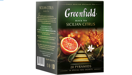Чай черный Greenfield Sicilian Citrus в пирамидках