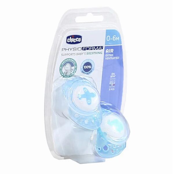 Chicco Ծծակ սիլիկոնե Physio Air Blue 0-6M+ N2
