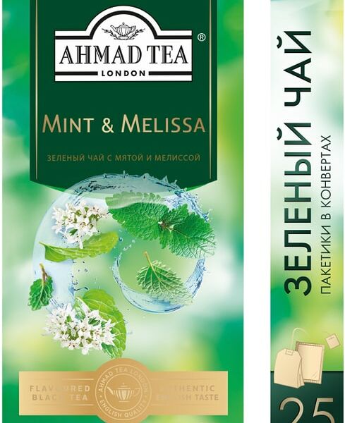 Чай зеленый Ahmad Tea Мята-Мелисса 25*1.8г