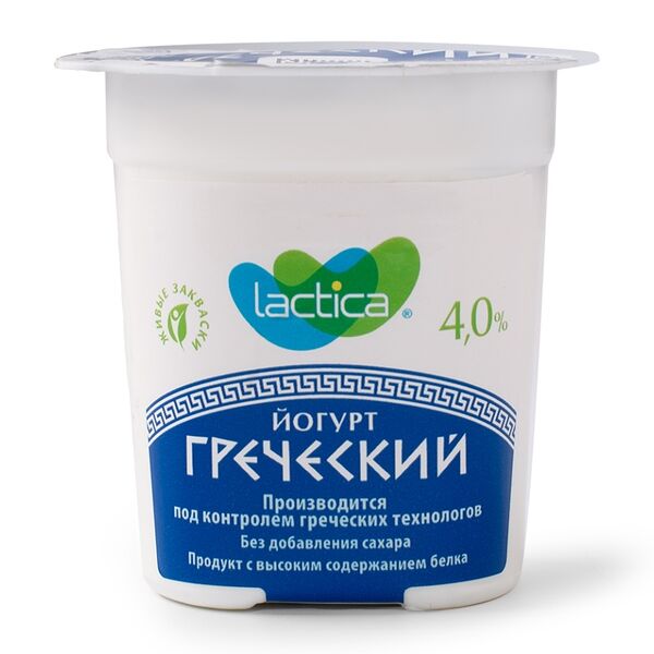 Йогурт греческий Lactica без сахара 4% 120 г