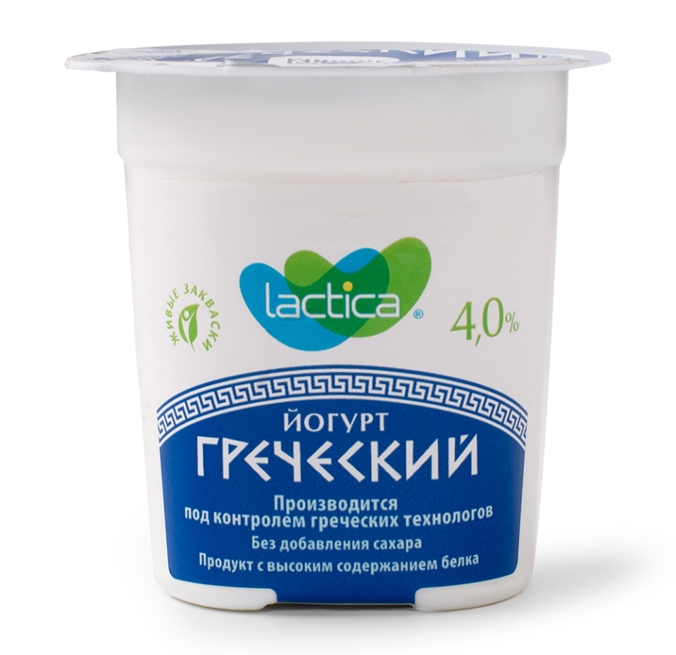

Йогурт греческий Lactica без сахара 4% 120 г