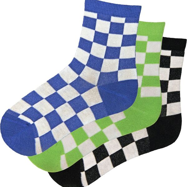 Носки детские INWIN р. 14–22, с дизайном шашечки, Арт. FKSB-03-QD, 3пары