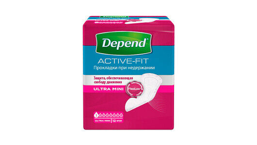 Прокладки Depend урологические ультра мини 12 шт