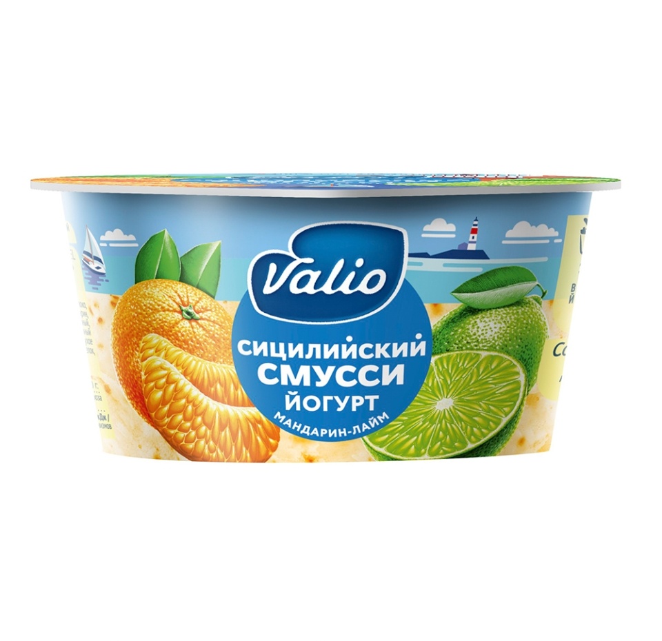 

Йогурт смусси Valio Сицилийский Мандарин-лайм 2.6% 140 г