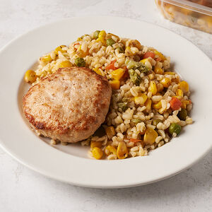 Котлетка из цыпленка с булгуром и овощами_РП