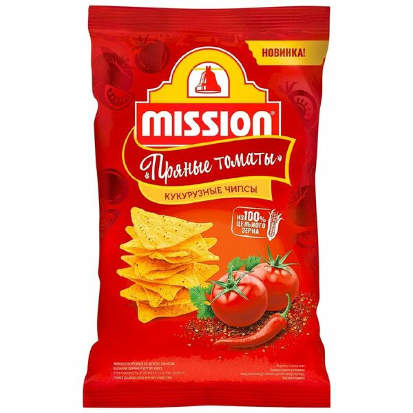 Чипсы кукурузные Mission со вкусом томатов 150гр