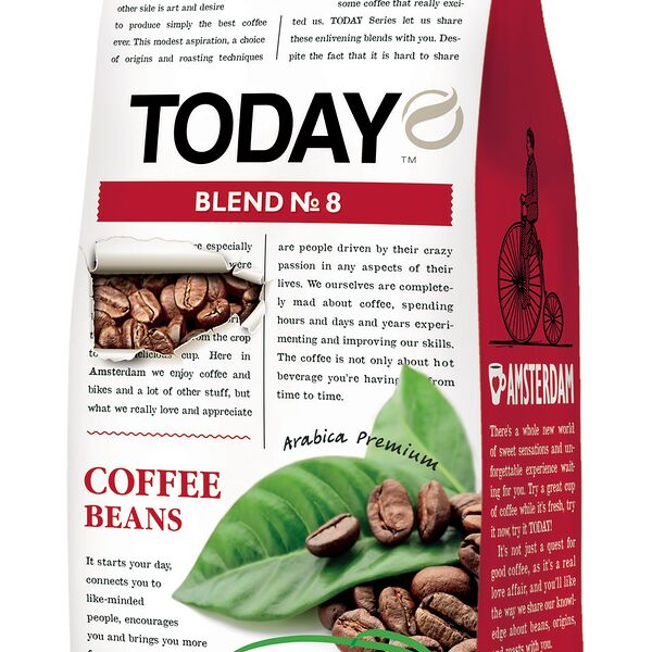 Кофе в зернах Today Blend №8 200 г