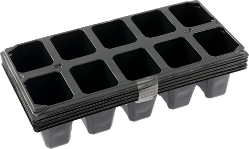 Кассета для рассады 28х13х6см на 10 ячеек, полистирол, Арт. 64315, 5шт