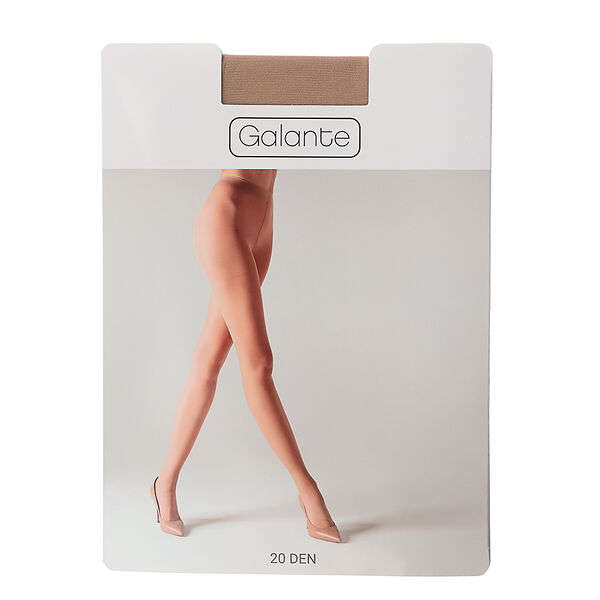 Galante колготки 20 den с шортиками, 85% полиамид, 15% эластан, размер 1/2,3,4, цвет натуральный