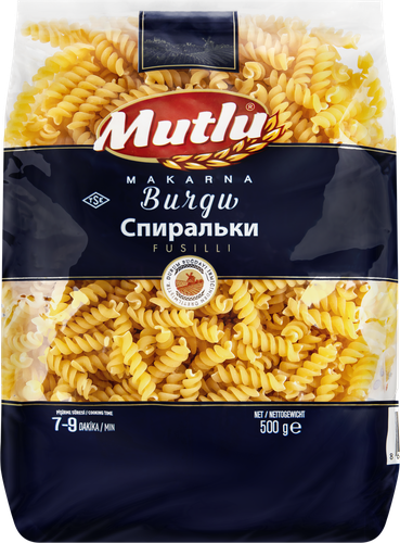 

Макароны MUTLU Spirali, спиральки, 500г