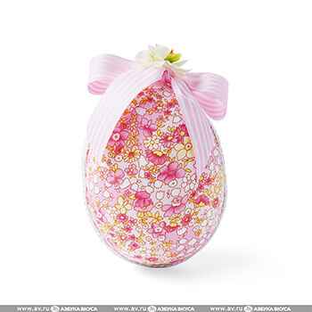 Яйцо пасхальное декоративное с цветочным узором на подвеске, Goodwill, 15 см, Китай