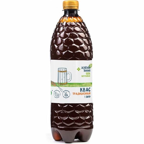 Квас Зелёная Линия Традиционный 1 л