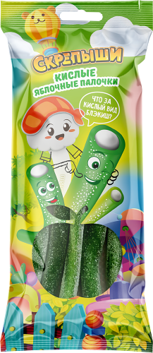 Мармелад Скрепыши кислые яблочные палочки, 70г