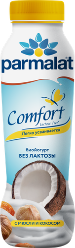 

Биойогурт питьевой Parmalat Comfort мюсли-кокос безлактозный 1.5% БЗМЖ 290 мл