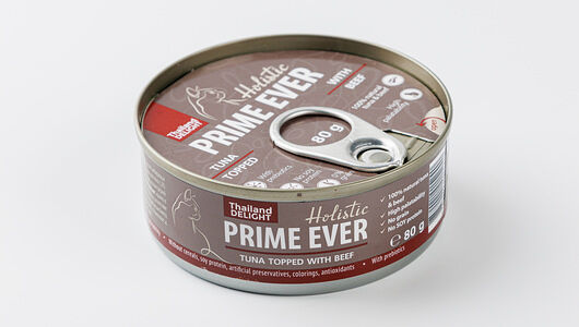 Консервы для кошек Prime Ever Holistic Тунец с говядиной в желе, 80г