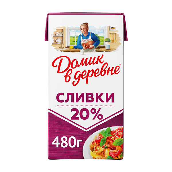 Сливки Домик в деревне 20%, 480 г