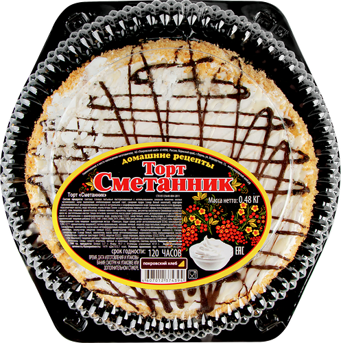 Торт ПОКРОВСКИЙ ХЛЕБ Сметанник, 480г