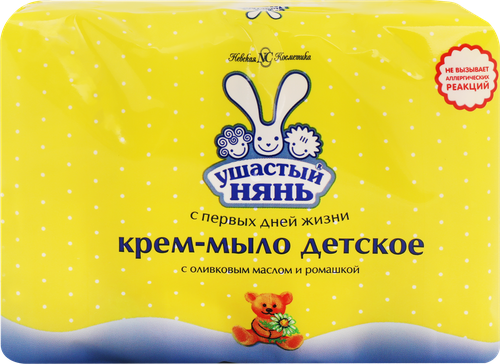 

Крем-мыло детское Ушастый нянь с оливковым маслом и ромашкой 4x100 г