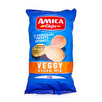 Чипсы картофельные Amica Chips Veggy cо вкусом томатов и шпината 110 г, Италия