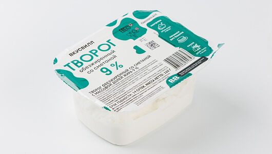 Творог обезжиренный со сметаной