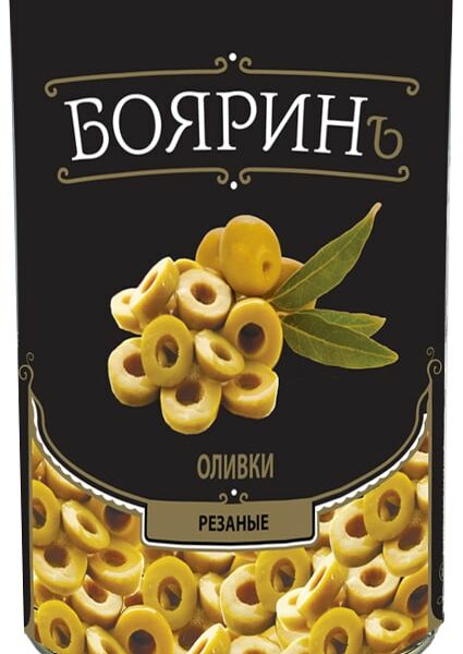 Оливки Бояринъ резаные 4.25л