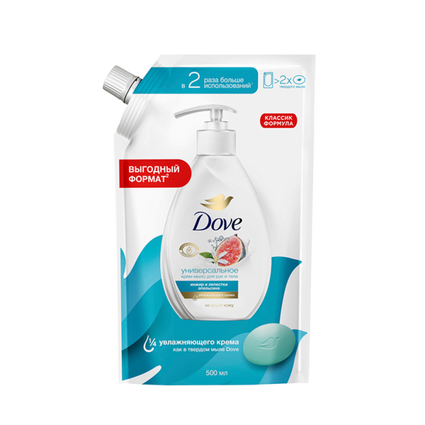 Крем-мыло жидкое Dove Инжир и Лепестки Апельсина 500 мл