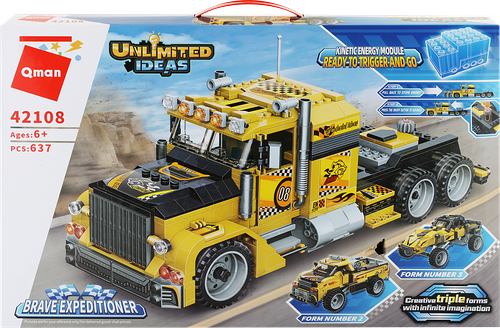 Конструктор QMAN Транспорт, 637 деталей