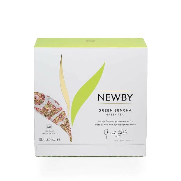 Чай зеленый Newby Green Sencha, 50 пакетиков