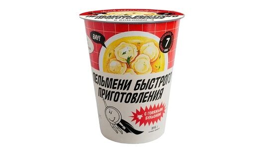 Пельмени быстрого приготовления Рамай с говяжьим бульоном