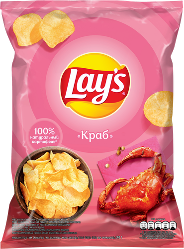 

Картофельные чипсы Lay's со вкусом Краба 140 г
