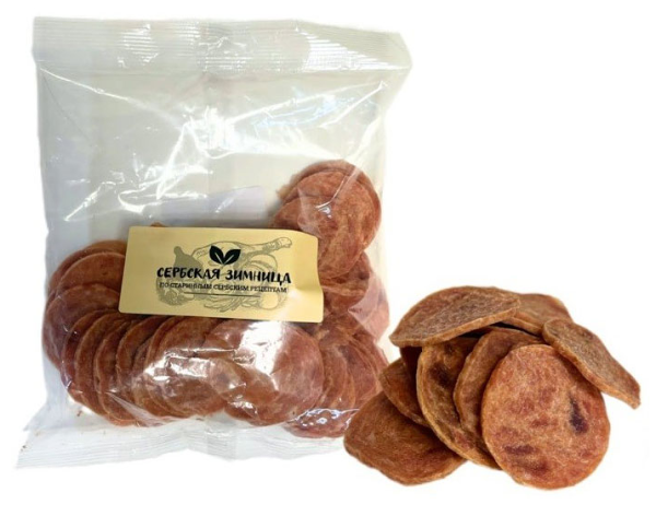 Снэки мясные сыровяленые Сербская Зимница из свинины с ароматом брусники