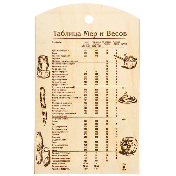 Доска разделочная из фанеры, 30х18,5х0,6см, арт.1217