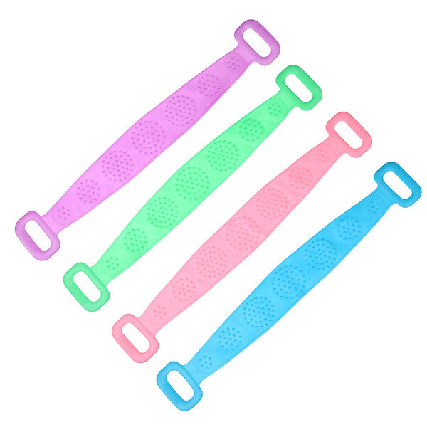 Мочалка массажная, tpr, 70см, 4 цвета в ассортименте, 1 шт